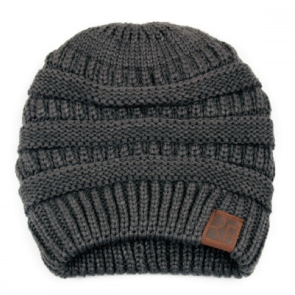Charcoal knit beanie